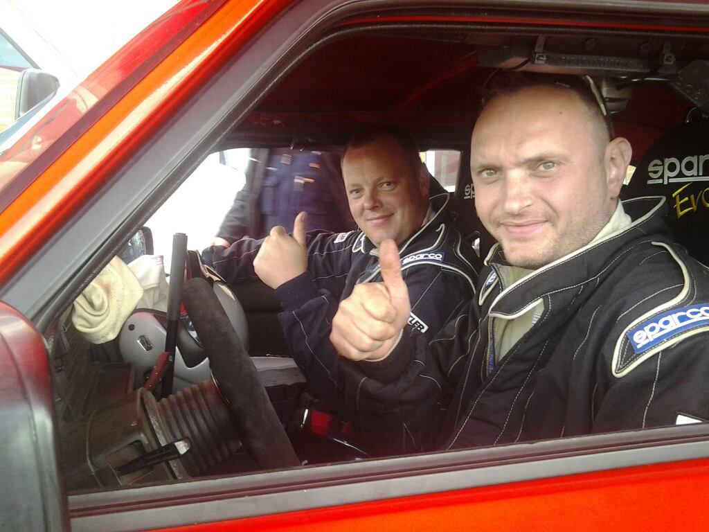 Jens Møibæk og Christian Fisker ved DM rally i Hobro 2013.
(Foto: Møibæk Motorsport)
